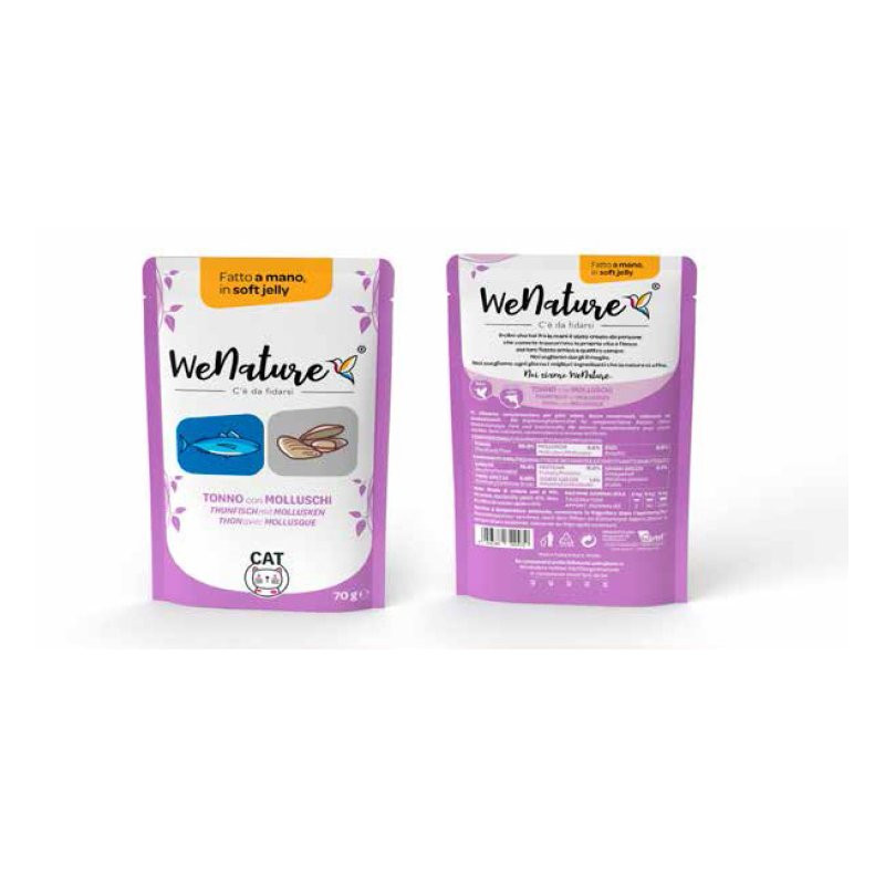 WENATURE TONNO CON MOLLUSCHI IN SOFT JELLY GR70 BS