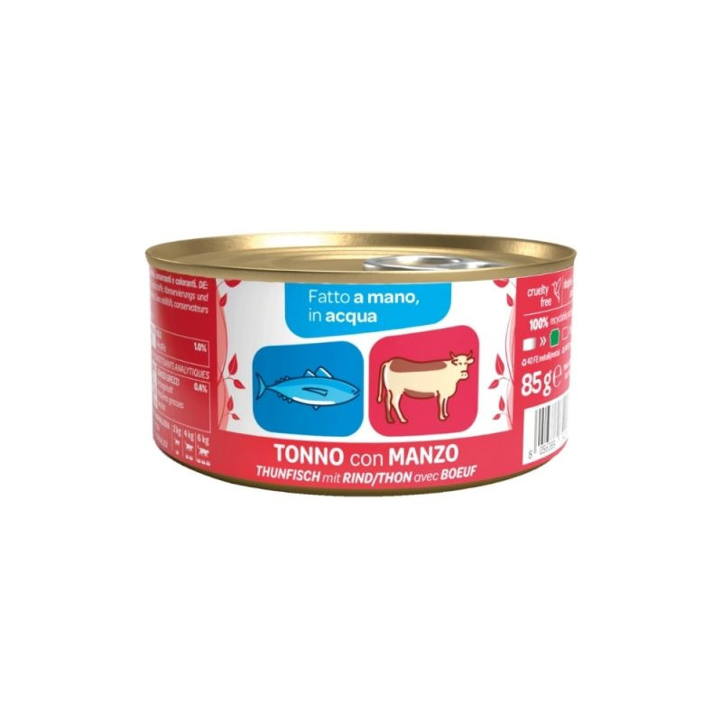 WENATURE TONNO CON MANZO IN ACQUA GR.85