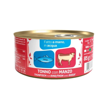 WENATURE TONNO CON MANZO IN ACQUA GR.85