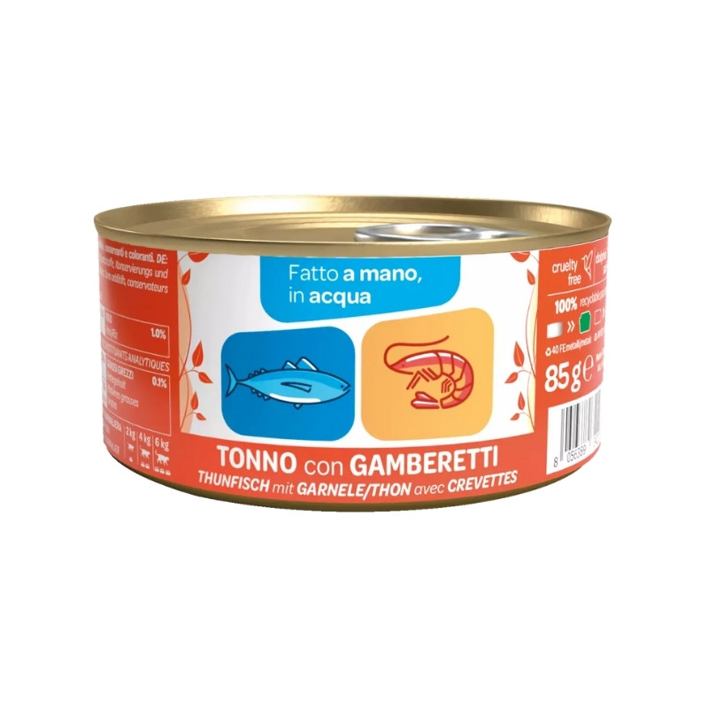 WENATURE TONNO CON GAMBERETTI IN ACQUA GR.85