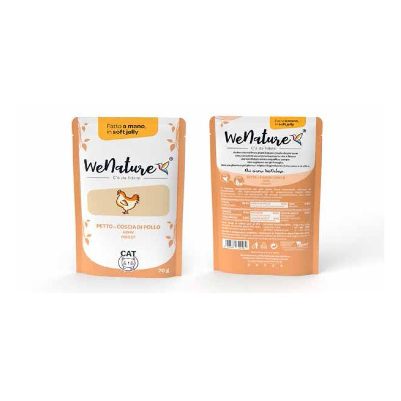 WENATURE PETTO/COSCIA POLLO IN SOFT JELLLY GR70 BS