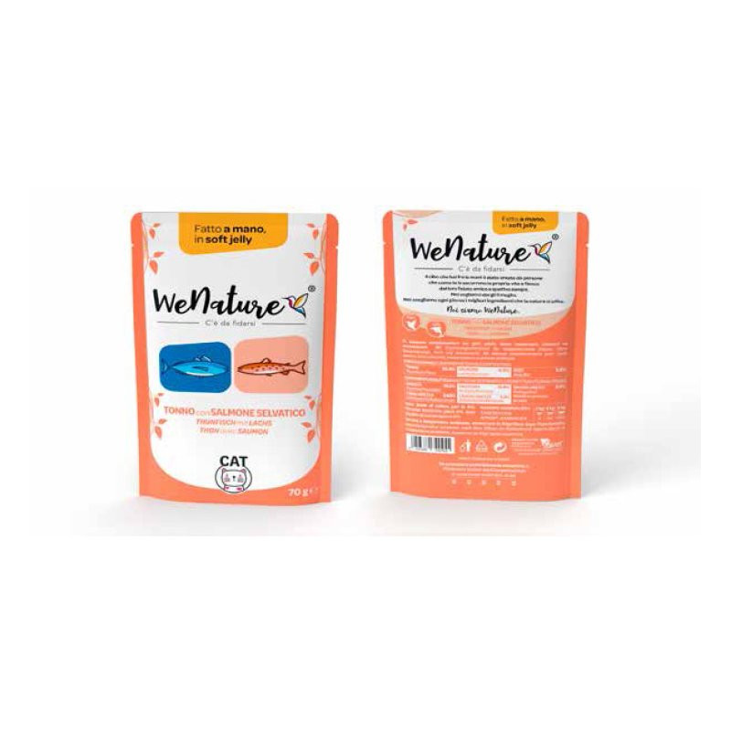 WENATURE TONNO CON SALMONE IN SOFT JELLY BS.GR.70