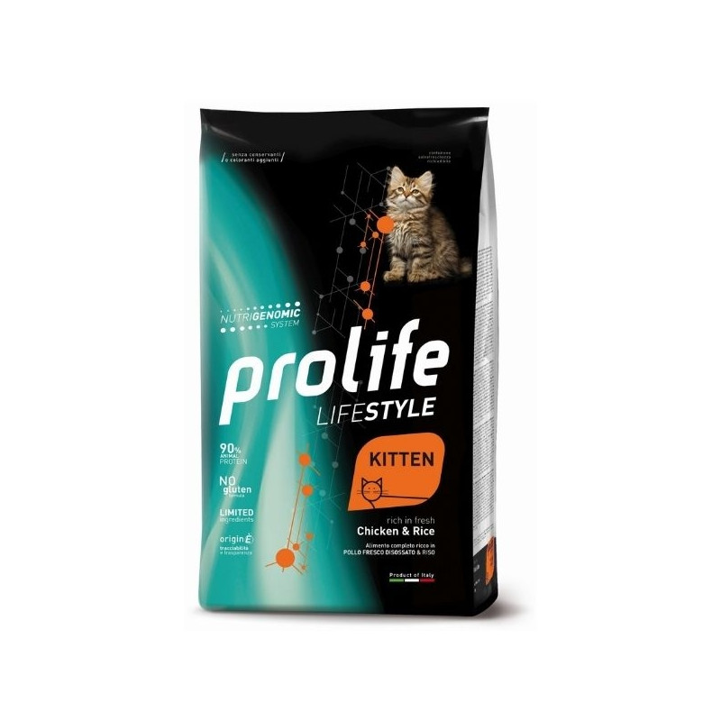 PROLIFE CAT LIFE STYLE KITTEN CHICKEN/RICE KG.7
