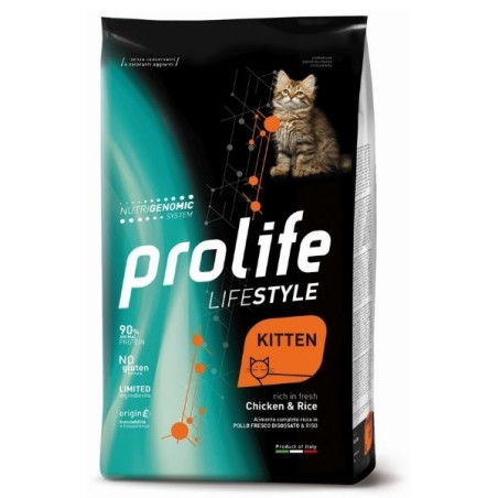 PROLIFE CAT LIFE STYLE KITTEN CHICKEN/RICE KG.1,5