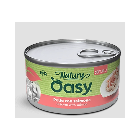 OASY CAT NATURY SOFT JELLY POLLO C/SALMONE GR.85