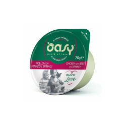 OASY CAT MORE LOVE POLLO/MANZO/SPINACI GR.70