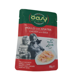 OASY CAT MORE LOVE POLLO/ANATRA BS GR.70