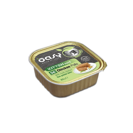 OASY CAT GR.FREE KITTEN POLLO C/PATATE DOLCI GR.85