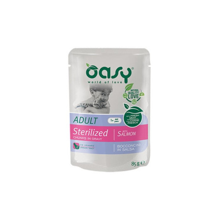 OASY CAT BOCC.AD.STERILIZED SALMON GR.85 BS.