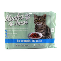 MUCHO AMOR CAT BOCCONCINI SALMONE/TROTA GR.100X4
