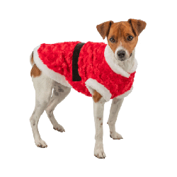TRIXIE XMAS CAPPOTTINO IN PELUCHE M CM.45 ROSSO
