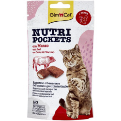 GIMCAT NUTRI POCKETS C/MANZO/MALTO BS GR.60