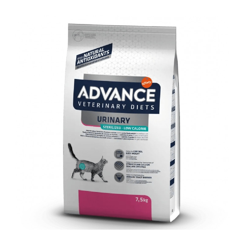 ADVANCE CAT DIET URINARY STER.LOW CALORIE KG.7,5