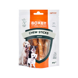 BOXBY CHEWS STICKS WITH CHICKEN GR.80