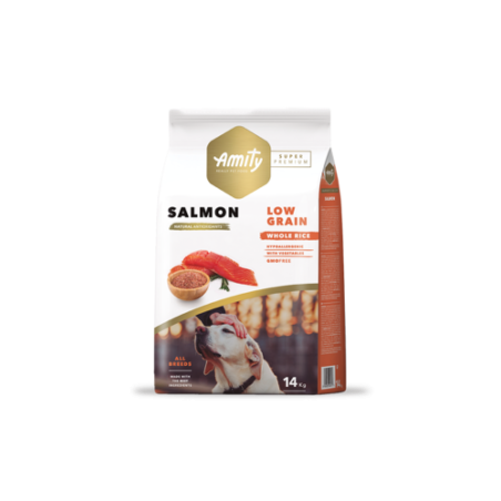 AMITY SUPER PREMIUM DOG LOW GRAIN AD.SALMON KG.14
