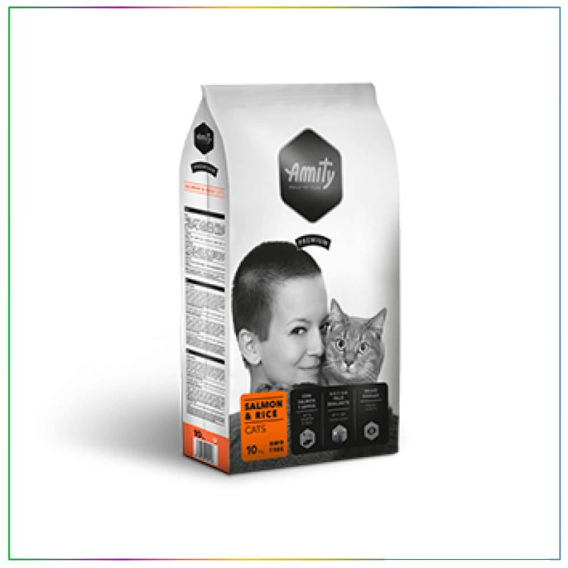 AMITY PREMIUM CATS SALMON  RICE KG.10