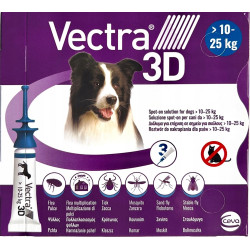 VECTRA 3D PER CANI 10-25 (3 PIPETTE)