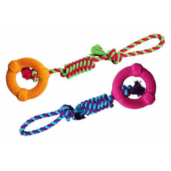 TRIXIE DENTAFUN ANELLO C/CORDA COTONE/GOMMA NAT.