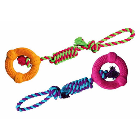 TRIXIE DENTAFUN ANELLO C/CORDA COTONE/GOMMA NAT.