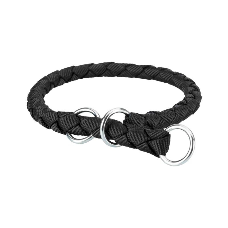 TRIXIE CAVO COLL.SEMISTR.NERO L 47-55CM 18MM