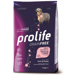 PROLIFE DOG GR.FRE SENS/MED/LARGE PORK/POTATO KG10