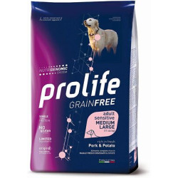 PROLIFE DOG GR.FRE SENS/MED/LARGE PORK/POTATO KG10