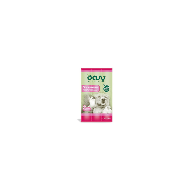 OASY SNACK DOG STICK CON SALMONE GR.12X3