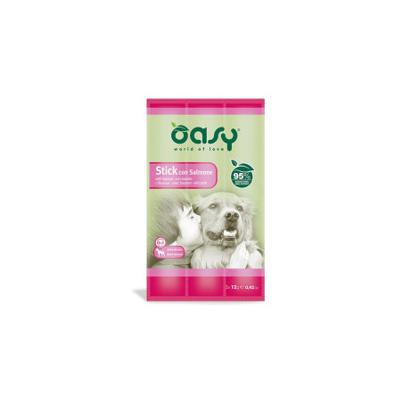 OASY SNACK DOG STICK CON SALMONE GR.12X3
