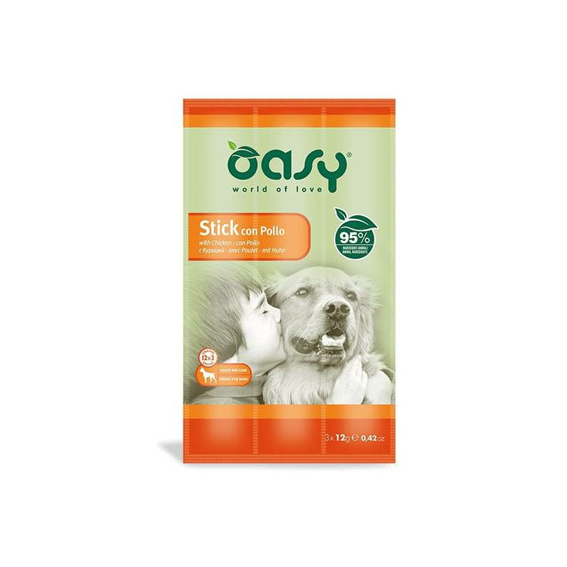 OASY SNACK DOG STICK C/POLLO GR.12X3