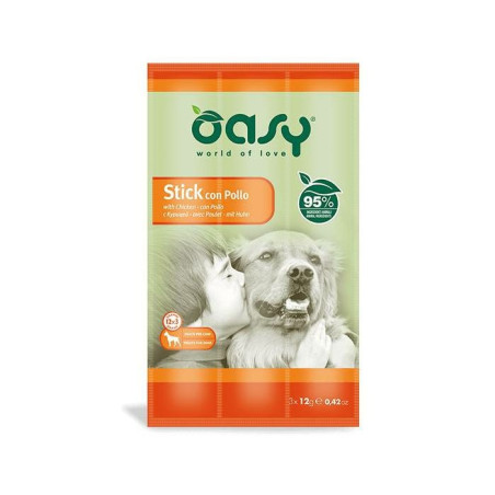 OASY SNACK DOG STICK C/POLLO GR.12X3