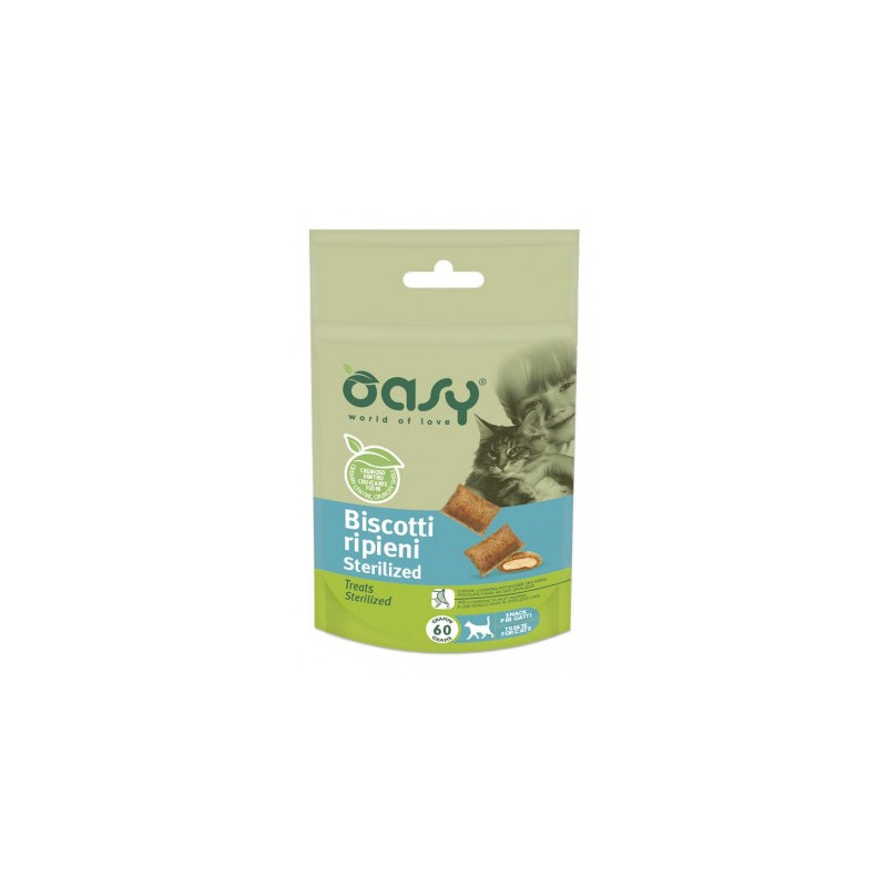 OASY SNACK CAT BISCOTTI RIPIENI STERILIZED GR.60
