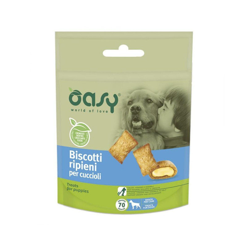OASY SNACK DOG BISCOTTI RIPIENI X CUCCIOLI GR.70