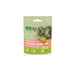 OASY SNACK DOG BISCOTTI RIP.SALMONE/MIRTILLI GR.80